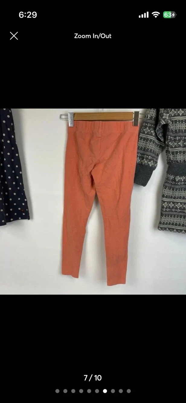 Tea Collection Sz 7 Girls Dresses & Lands End Leggings Lot Outfit Set 3pc Bundle